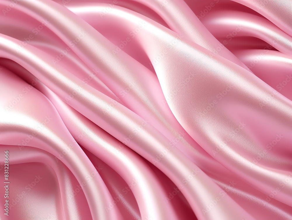 Obraz premium Construct a fabric texture resembling shiny satin in a soft, pastel pink, ideal for feminine designs