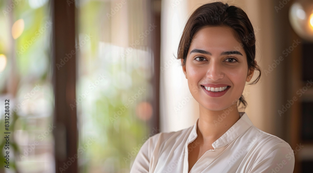 Young indian woman standing confidently and smiling Young indian woman standing confidently and smiling