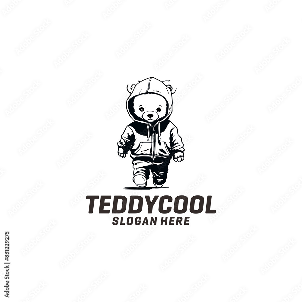 Cute bear logo vector illustration Cute bear logo vector illustration