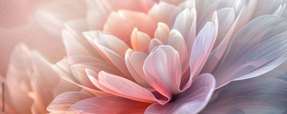 Abstract floral background with soft pastel colors and delicate petal textures