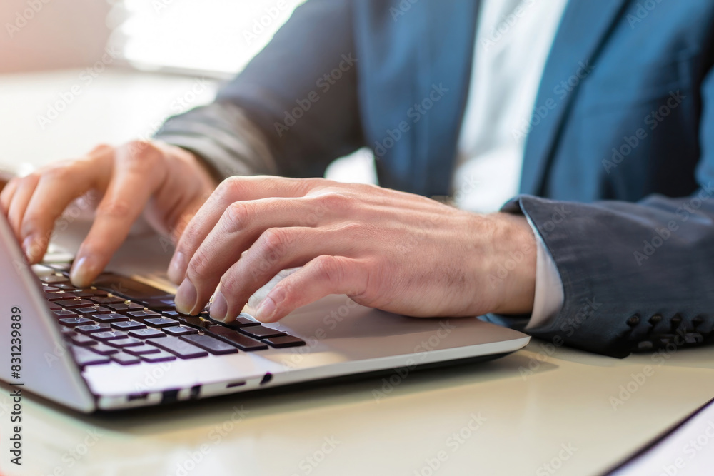 businessman working on laptop businessman working on laptop