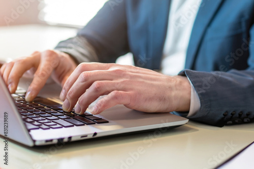 businessman working on laptop © Alessandro