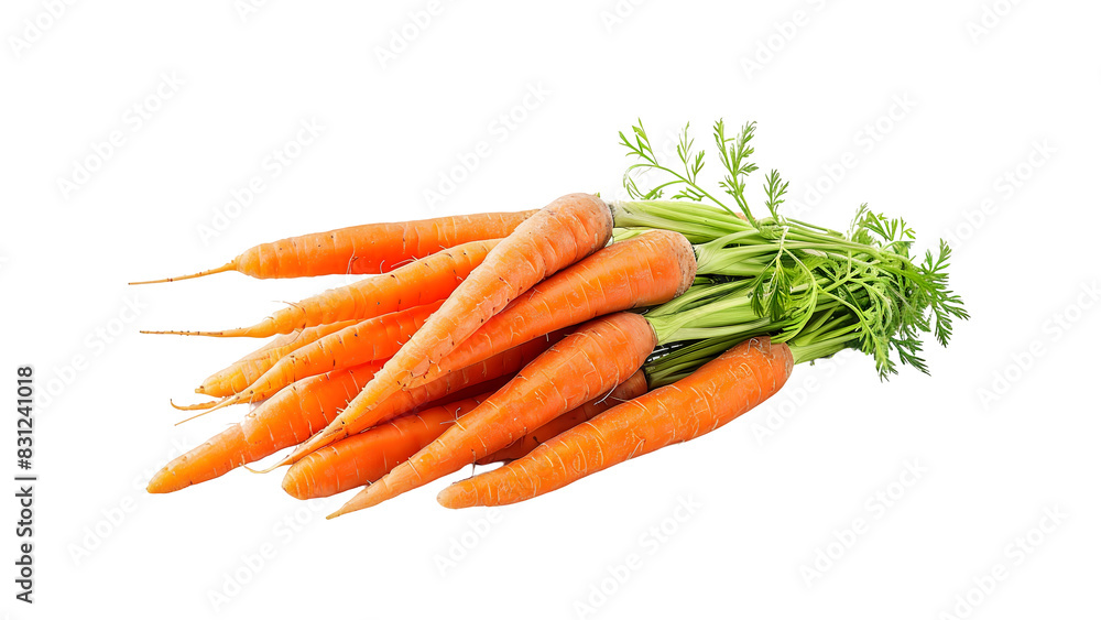 Bundle of carrot isolated on a transparent background, PNG, Ai Bundle of carrot isolated on a transparent background, PNG, Ai