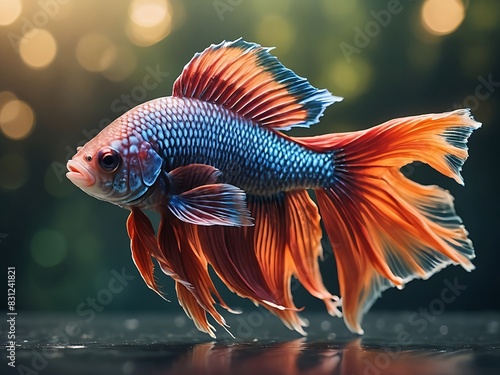 Vibrant Betta fish in stunning photo