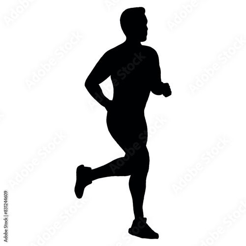 MALE SILHOUETTE OF A MAN JOGGING