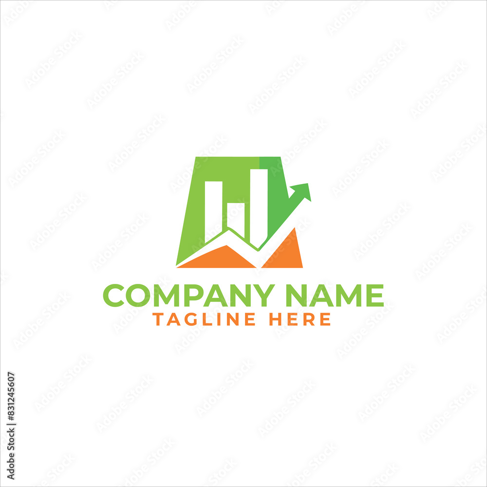 Fototapeta premium financial accounting stock chart analysis. In modern template vector 