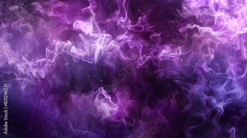 Smoke texture with neon purple color in vector art style, creating an ethereal and futuristic effect © Yosep