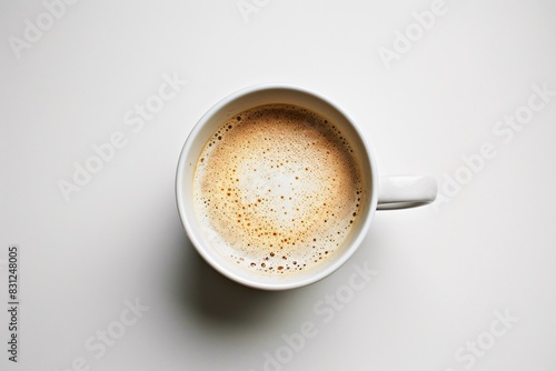 a cup of coffee with foam