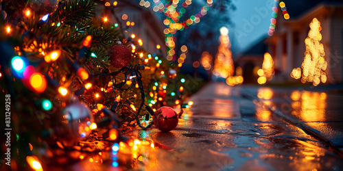 Wallpaper Mural christmas lights on the street Torontodigital.ca