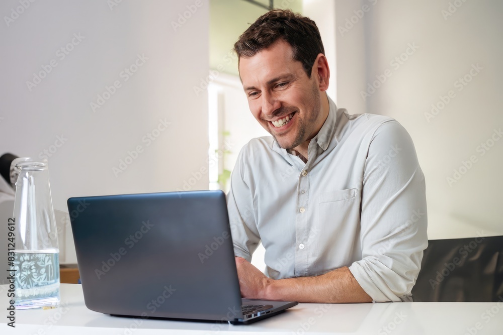 businessman working on laptop computer businessman working on laptop computer