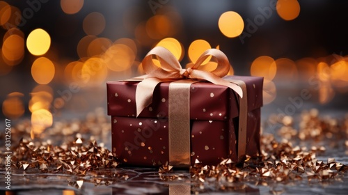 maroon gift box © vimp