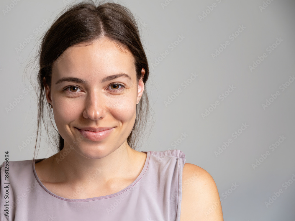 portrait of european woman, face of happy girl portrait of european woman, face of happy girl