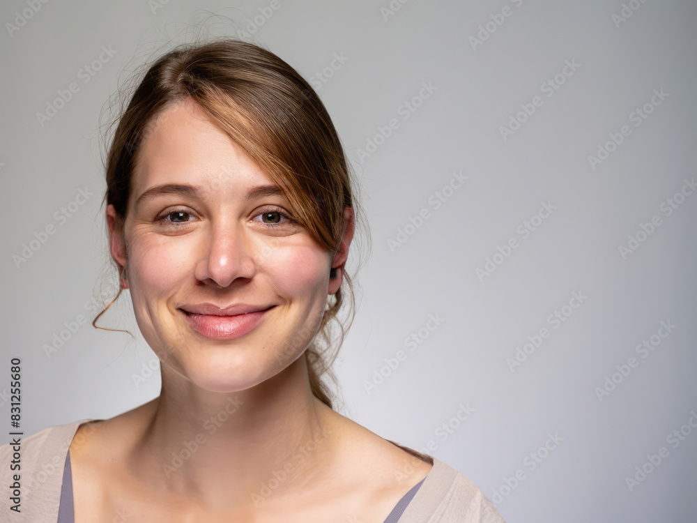 portrait of european woman, face of happy girl portrait of european woman, face of happy girl