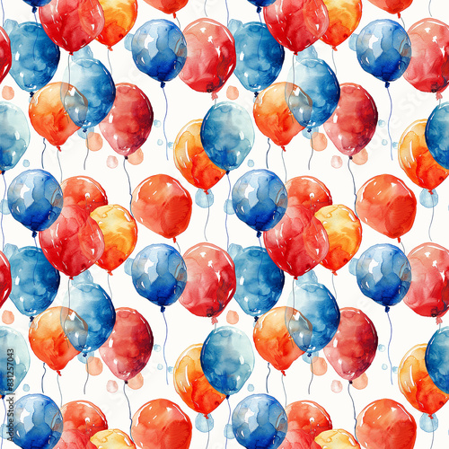 Group of Red, White, and Blue Balloons