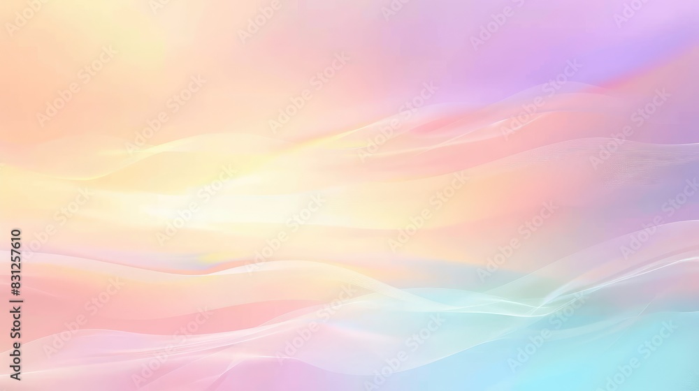 Blurry pastel gradient vector background with soft hues and smooth transitions, perfect for a serene abstract design