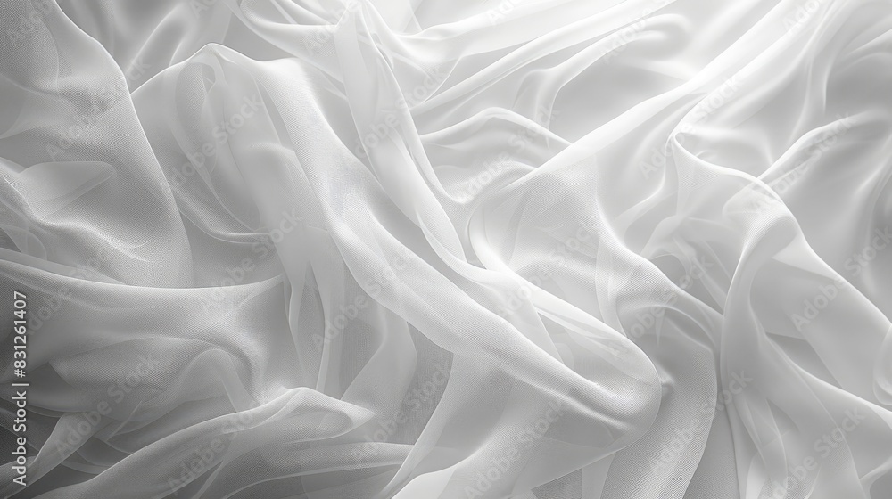 Blurred abstract white fabric texture background, creating a soft and serene visual effect Blurred abstract white fabric texture background, creating a soft and serene visual effect