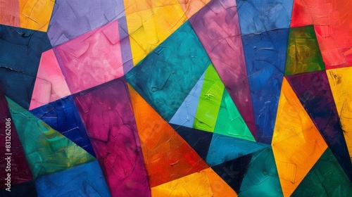 Vibrant geometric abstract art background
