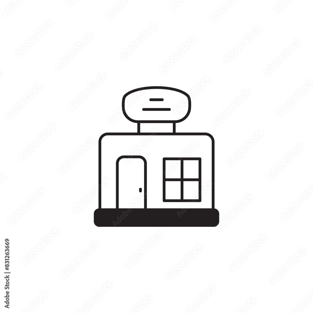 Restaurant icon design with white background stock illustration Restaurant icon design with white background stock illustration