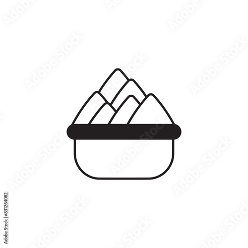 Nuggets icon design with white background stock illustration