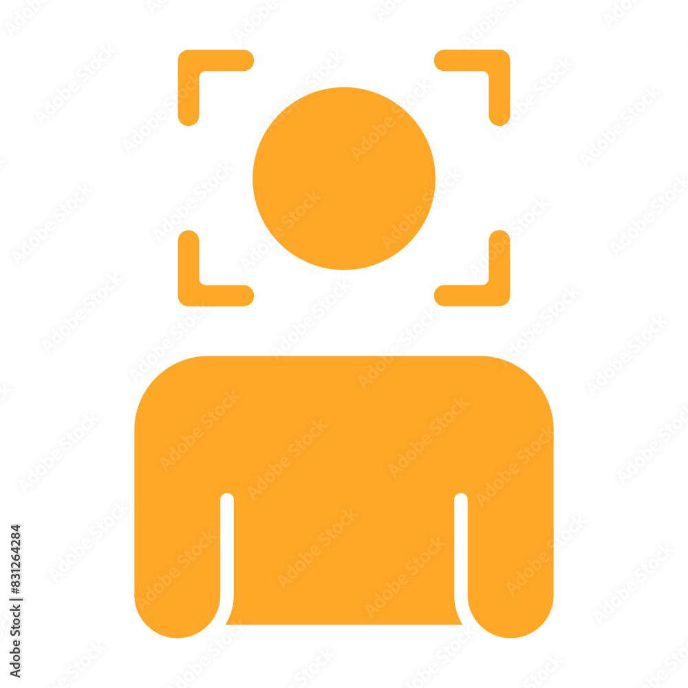 Obraz premium Face Scan Icon