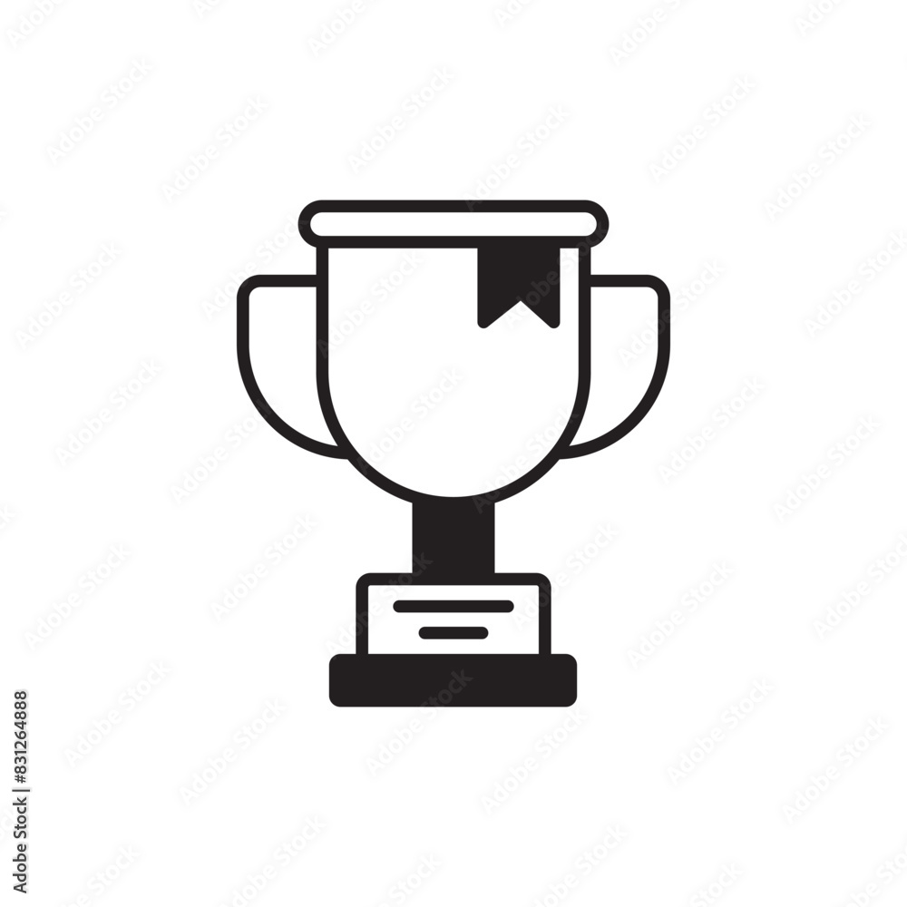 Trophy icon design with white background stock illustration Trophy icon design with white background stock illustration