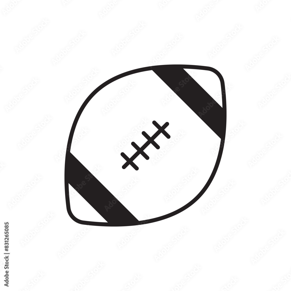 Fototapeta premium American Football icon design with white background stock illustration