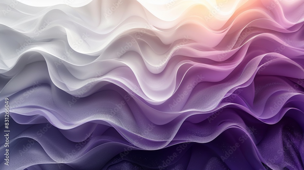 Soft purple waves with a light blue background create an abstract, flowing design Soft purple waves with a light blue background create an abstract, flowing design
