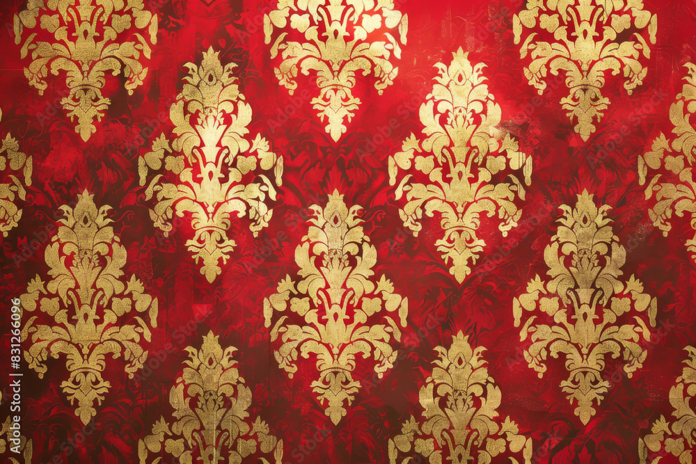 Crimson Opulence: A Tapestry of Red and Gold Elegance Crimson Opulence: A Tapestry of Red and Gold Elegance