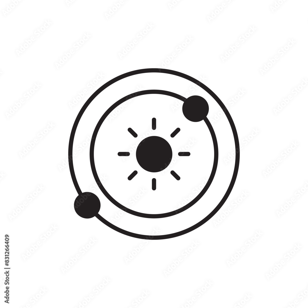 Solar System icon design with white background stock illustration Solar System icon design with white background stock illustration