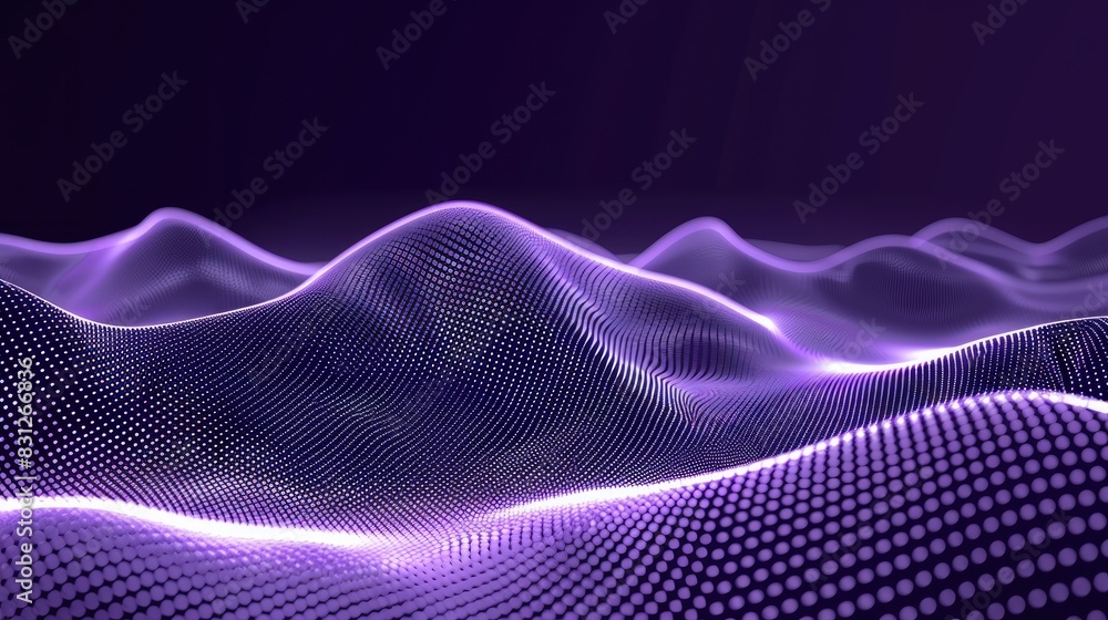 Abstract Purple Digital Wave Background Abstract Purple Digital Wave Background