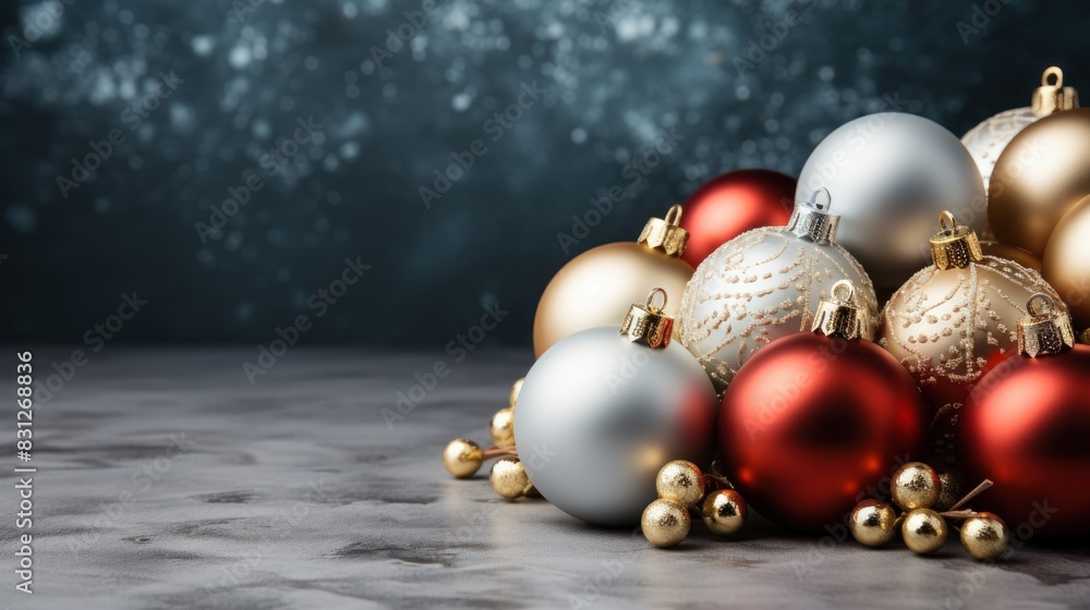 Business-friendly Yuletide decor on a minimalist background Business-friendly Yuletide decor on a minimalist background