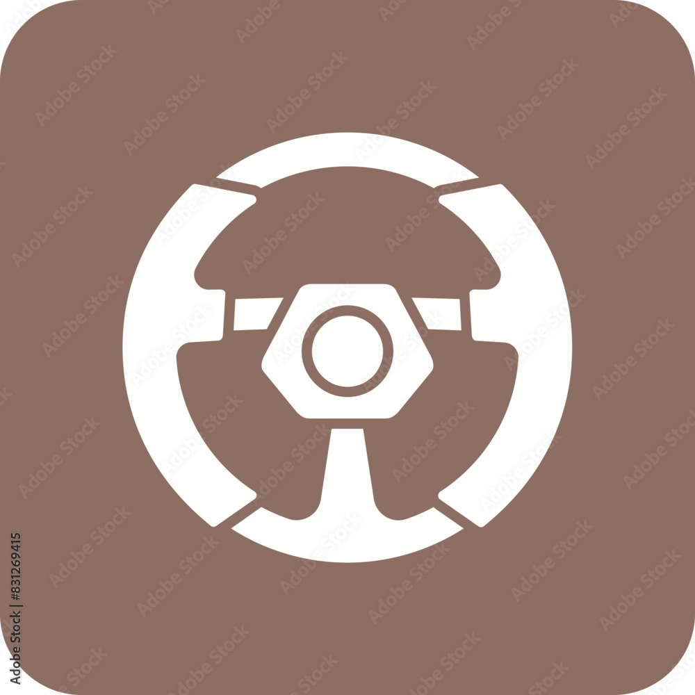 Naklejka premium Steering Wheel Icon