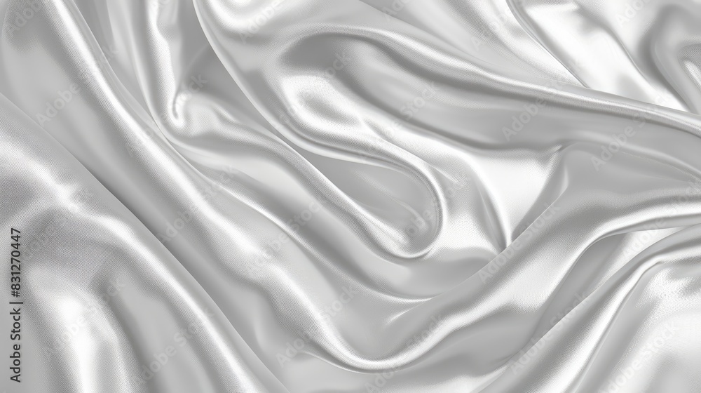 Beautiful white gray satin texture with smooth, blurred patterns and a natural, luxurious feel Beautiful white gray satin texture with smooth, blurred patterns and a natural, luxurious feel