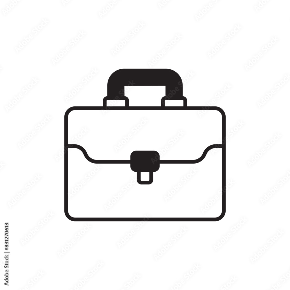 briefcase icon design with white background stock illustration briefcase icon design with white background stock illustration