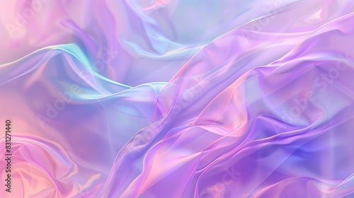 An abstract pastel gradient background featuring soft  smooth lines and defocused transitions in purple  pink  and blue  ideal for a modern aesthetic