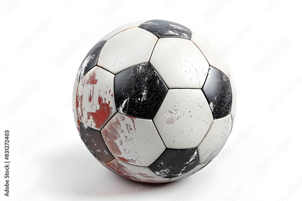 - High-quality digital illustration of a soccer ball., Generative AI artwork depicting a soccer ball in photorealistic style. - High-quality digital illustration of a soccer ball., Generative AI artwork depicting a soccer ball in photorealistic style.