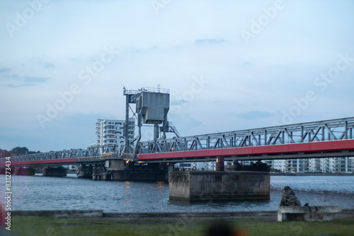 Train bridge in Aalborg Denmark