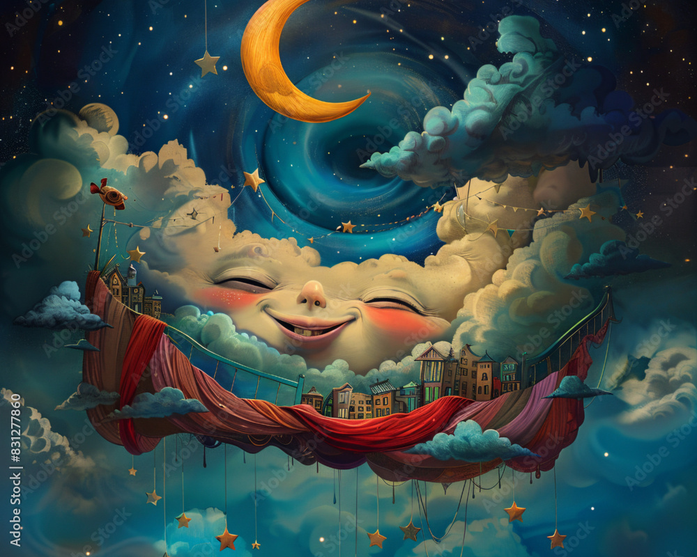 Clouds Asleep in a Moonlit Sky Clouds Asleep in a Moonlit Sky