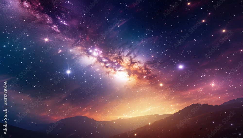 Obraz premium space galaxy background