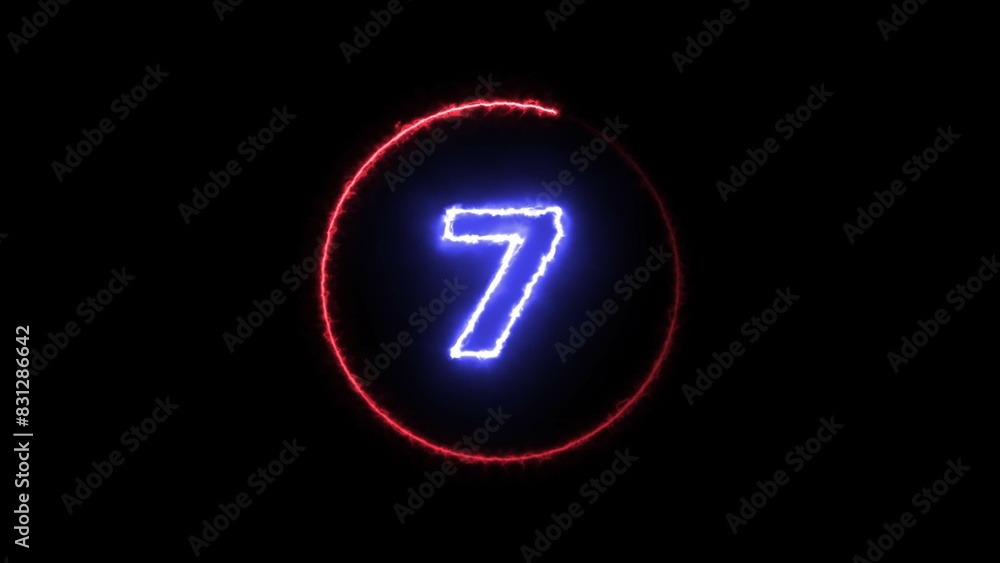 Abstract glowing neon text number illustration background. Abstract glowing neon text number illustration background.