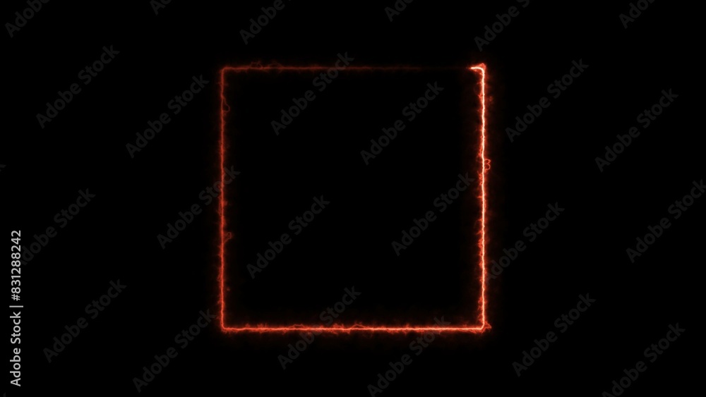 Abstract neon lines background on black background. Seamless rectangle frame 4k illustration.
Abstract neon lines background on black background. Seamless rectangle frame 4k illustration.
