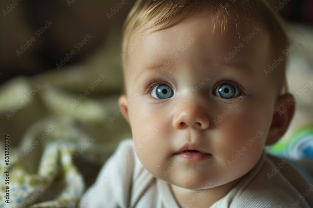 portrait of a beautiful baby and his cute eyes, AI-generated portrait of a beautiful baby and his cute eyes, AI-generated