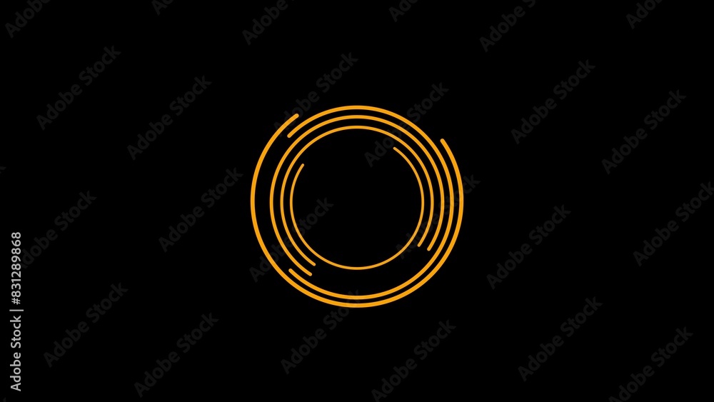 Abstract beautiful loading circles line rotated background illustration.