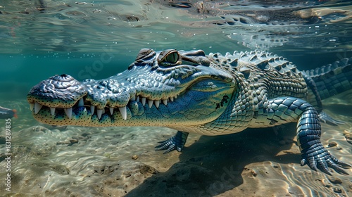 Wallpaper Mural Underwater View of a Crocodile Torontodigital.ca
