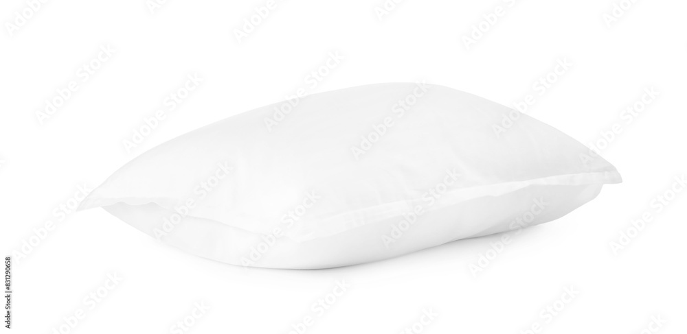 One new soft pillow isolated on white One new soft pillow isolated on white