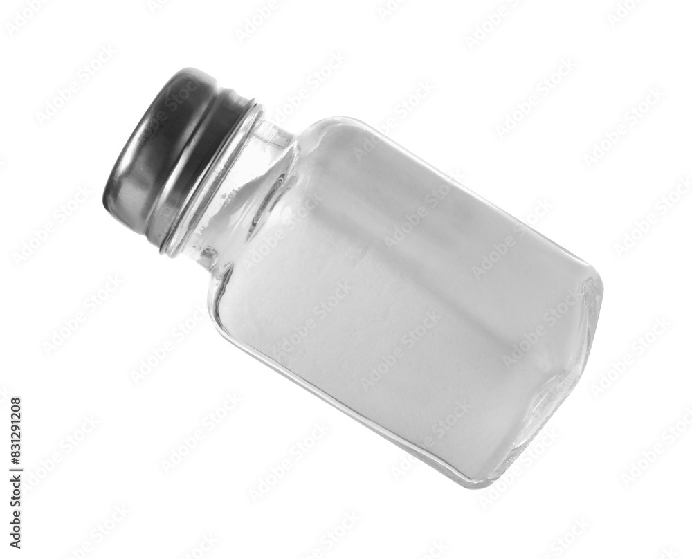 One shaker with salt isolated on white One shaker with salt isolated on white