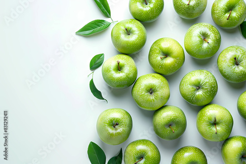 Wallpaper Mural Green fruits on a light background Torontodigital.ca