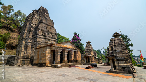 Katarmal Sun Temple, Almora is an ancient Hindu temple dedicated to the Sun God, located in the Kumaon region of Uttarakhand, India photo