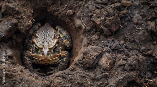 Toad Hibernating in Soil: A Study of Winter Survival in the Animal Kingdom