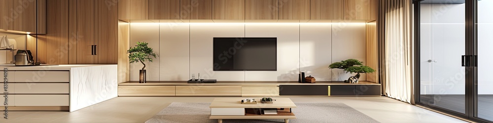 modern living room with a minimalist design and a focus on functionality modern living room with a minimalist design and a focus on functionality